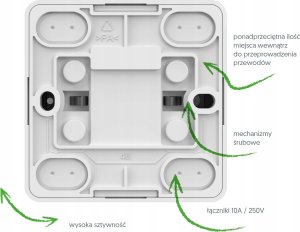 ELEKTROPLAST ŁĄCZNIK ŚWIECZNIKOWY PODWÓJNY BERG/3711-09/EPN 250 V 10 A Elektro-Plast 2