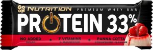 Sante GO ON Nutrition Premium Whey Bar Protein 33% 50g BATON BIAŁKOWY Panna Cotta Strawberry 1