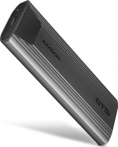 Kieszeń Axagon AXAGON EEM2-GTS2, 10Gbps USB-C - M.2 NVMe & SATA SSD metalowy THIN box, bezśrubowy 1