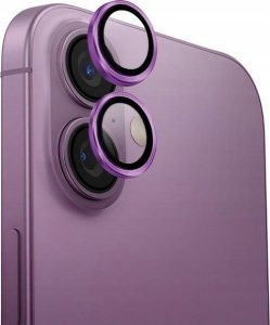 Uniq UNIQ Optix Aluminium Camera Lens Protector iPhone 16 6.1" / 16 Plus 6.7" grape pink szkło na obiektyw aparatu z aplikatorem 1