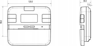 Salus Salus przewodowy, natynkowy, elektroniczny termostat RT510+, tygodniowy 2