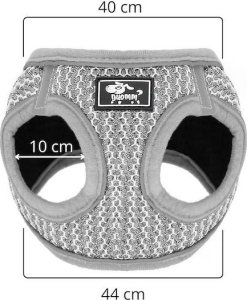 Springos Komplet szelki bezuciskowe dla psa, kota M 9-13 kg + smycz 150 cm szara UNIWERSALNY 13