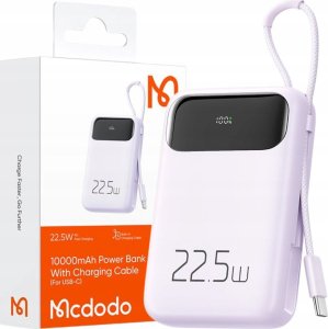 Powerbank Mcdodo MCDODO POWERBANK 10000MAH Z WYŚWIETLACZEM 3X USB USB-C 22,5W + KABEL USB-C 1