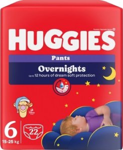 Huggies 2x Pieluchomajtki na noc HUGGIES Overnights Pants rozmiar 6 (15-25kg) 22szt 1