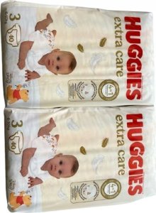 Huggies Pieluchy HUGGIES Extra Care 3 (6-10kg) 2x 40szt 1