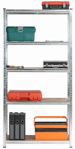 Fancy Garden Regał metalowy magazynowy warsztatowy do garażu piwnicy 90x40x180 cm - srebrny 10