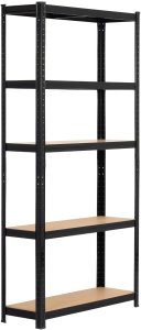 Fancy Garden Regał metalowy magazynowy warsztatowy do garażu piwnicy 90x30x180 cm - czarny 9