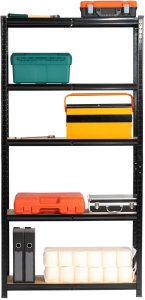 Fancy Garden Regał metalowy magazynowy warsztatowy do garażu piwnicy 90x30x180 cm - czarny 10