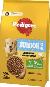 Pedigree Pedigree Junior z Drobiem i Warzywami, Średnie i Duże Rasy 500 g 1