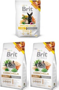 Brit Brit zestaw karma dla szynszyla 2x300g + naturalny przysmak 80g 1