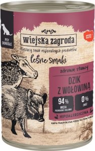 Wiejska Zagroda Dzik z wołowiną mokra karma dla psa 400g Wiejska Zagroda 1