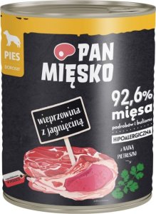 Pan Mięsko Karma dla Psa PAN MIĘSKO Wieprzowina i Jagnięcina 800g 1