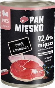 Pan Mięsko Karma dla Szczeniąt PAN MIĘSKO Indyk i Wołowina 400g 1