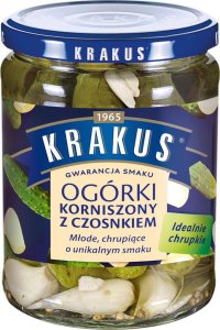 Krakus Krakus Ogórki korniszony z czosnkiem 500 g 1