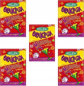 Hellena Oranżada w proszku czerwona 18g x 5 sztuk 1