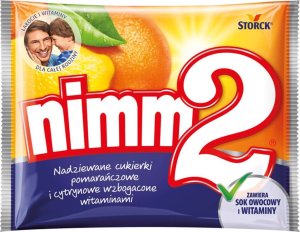 Nimm2 nimm2 Nadziewane cukierki pomarańczowe i cytrynowe wzbogacone witaminami 90 g 1