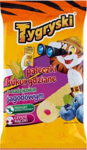 Tygryski Tygryski Pałeczki kukurydziane z nadzieniem jagodowym 60 g 1