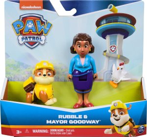 Figurka Spin Master Psi Patrol: Odważne Pieski - Rubble, burmistrz Goodway i Chickaletta (6070749) 5