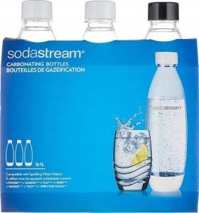 Sodastream Sodastream PET Bottle Fuse (3 Bottles, 1L, black/white) (2260748) 1