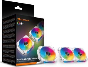 Wentylator Cougar COUGAR Apolar 120 ARGB (3 pcs pack) / Elite Universal Modular Fan (3pcs pack) / White 9