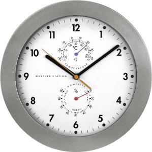 Stacja pogodowa Hama 4ama DCF-Rad.Wallclock PG-300 30cm Thermo/Hygrom. silv. 186344 1