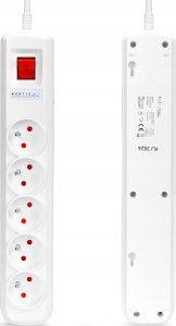 Montis Listwa zasilająca przeciwprzepięciowa 1,5m MONTIS MT145-1,5 biała 7