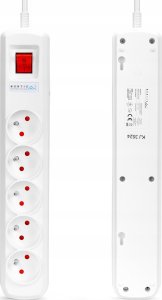 Listwa zasilająca Montis Listwa zasilająca przeciwprzepięciowa 3m MONTIS MT145-3 biała 7