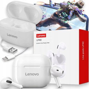 Słuchawki Lenovo Lenovo LP40 TWS Beżowe 16