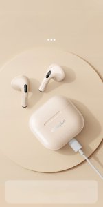 Słuchawki Lenovo Lenovo LP40 TWS Beżowe 5