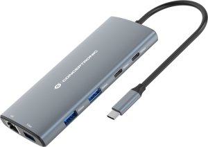 HUB USB Conceptronic CONCEPTRONIC 10-in-1 Dock USB-C-> HDMI,2xUSB-C,3xUSB-A,SD sw 1