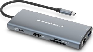HUB USB Conceptronic CONCEPTRONIC 10-in-1 Dock USB-C-> HDMI,2xUSB-C,3xUSB-A,SD sw 2