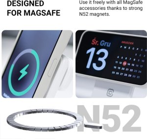 Crong Crong Color Cover Magnetic - Etui iPhone 16 Pro Max MagSafe (czarny) 4