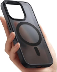 Crong Crong Hybrid Frost MAG Cover - Etui z MagSafe do iPhone 16 Pro Max (czarny) 3