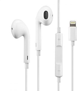 Słuchawki Fiesta FIESTA EARPHONES WITH MIC LIGHTNING SŁUCHAWKI PRZEWODOWE DOUSZNE Z MIKROFONEM WHITE [45648] 2