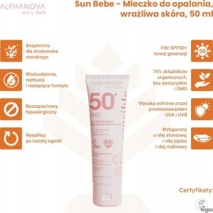 Alphanova Daily Sun BEBE mleczko do opalania SPF50+ 50 ml 2