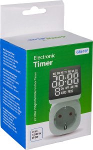GreenBlue Włącznik czasowy - timer cyfrowy GreenBlue,  max. obciążenie 16A, IP20, GB610 F 7