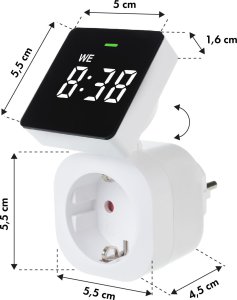 GreenBlue Włącznik czasowy - timer cyfrowy GreenBlue,  max. obciążenie 16A, IP20, GB610 F 8