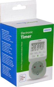GreenBlue Włącznik czasowy - timer cyfrowy GreenBlue,  max. obciążenie 16A, IP20, GB605 F 7