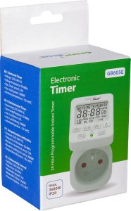 GreenBlue Włącznik czasowy - timer cyfrowy GreenBlue,  max. obciążenie 16A, IP20, GB605 E 7