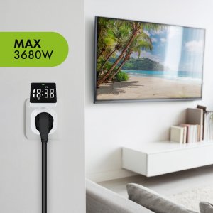 GreenBlue Włącznik czasowy - timer cyfrowy GreenBlue,  max. obciążenie 16A, IP20, GB610 E 9