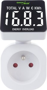 GreenBlue Miernik energii GreenBlue, watomierz, 16A, max. 3680W, podtrz.pamięci, GB620 E 2