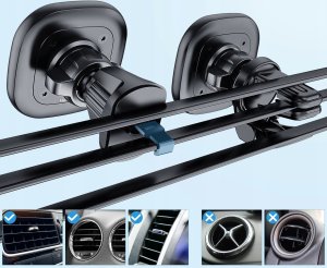4kom.pl Uchwyt Samochód Na Kratkę Magnetyczny Magnes Magsafe Do Telefonu Vrig / Mg-07 6