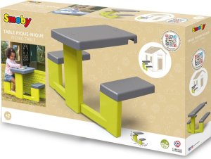 Smoby Smoby playhouse accessories picnic table, garden play equipment (light green/grey) 11