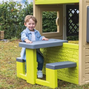 Smoby Smoby playhouse accessories picnic table, garden play equipment (light green/grey) 6