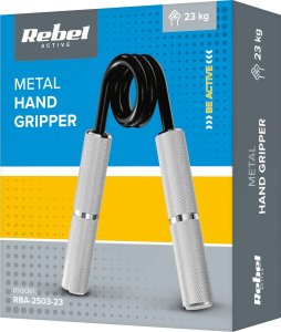 Rebel Ściskacz do ćwiczenia rąk, metalowy 23kg, REBEL ACTIVE 11