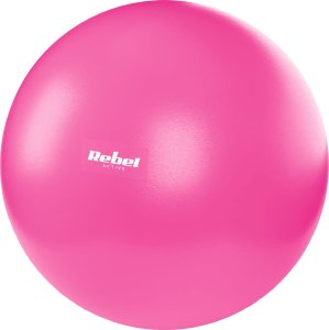 Rebel Mini piłka gimnastyczna do pilates rehabilitacyjna 25cm z pompką ręczną, kolor różowy, REBEL ACTIVE 1