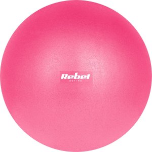 Rebel Mini piłka gimnastyczna do pilates rehabilitacyjna 25cm z pompką ręczną, kolor różowy, REBEL ACTIVE 3
