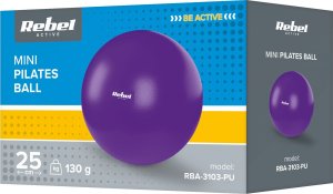 Rebel Mini piłka gimnastyczna do pilatesu rehabilitacyjna 25cm z pompką ręczną fioletowa 4