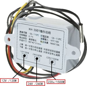 Eurokomp Termostat 230V XH-W3001 4