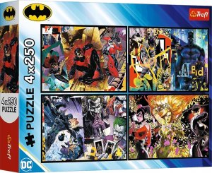 Trefl PUZZLE 4X250 TREFL BATMAN W AKCJI PUD6 1